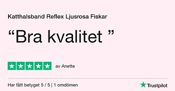 Katthalsband Reflex Ljusrosa Fiskar från Red Dingo