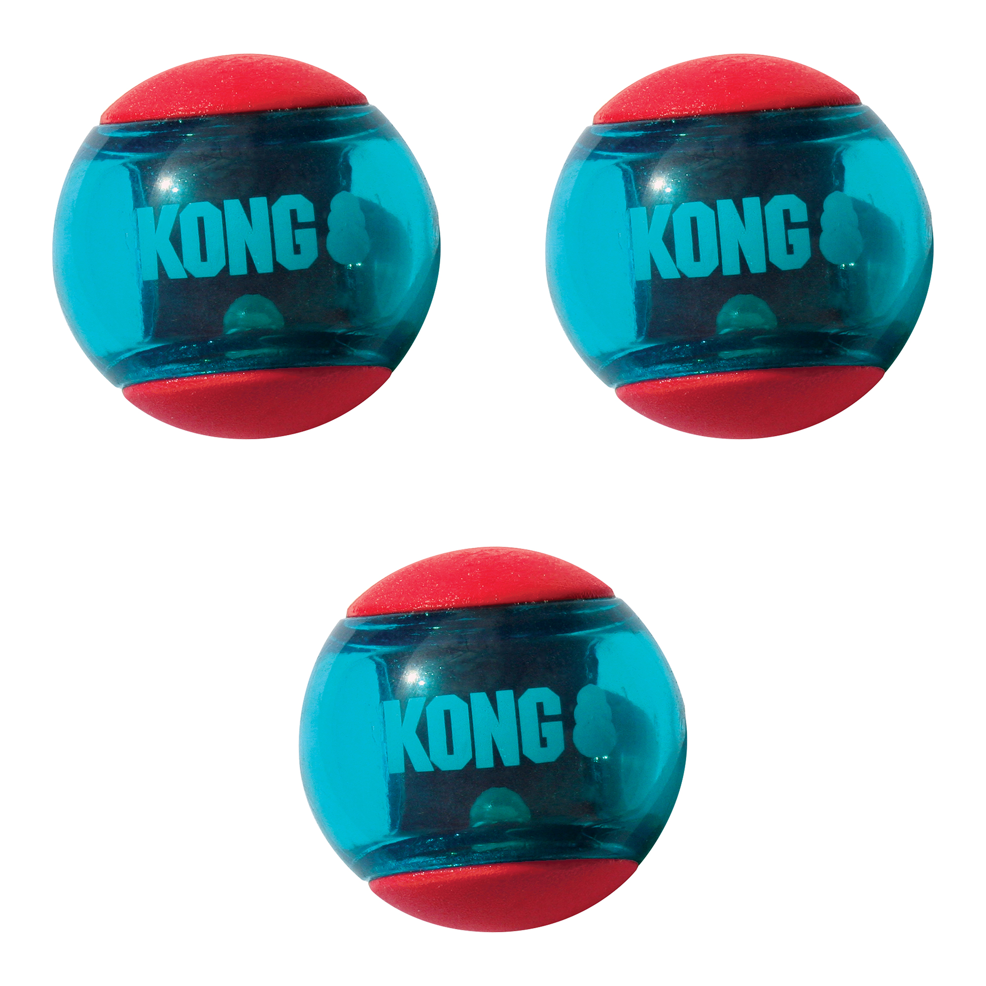 Hundleksak Squeezz Action Red Small 3-p Kong