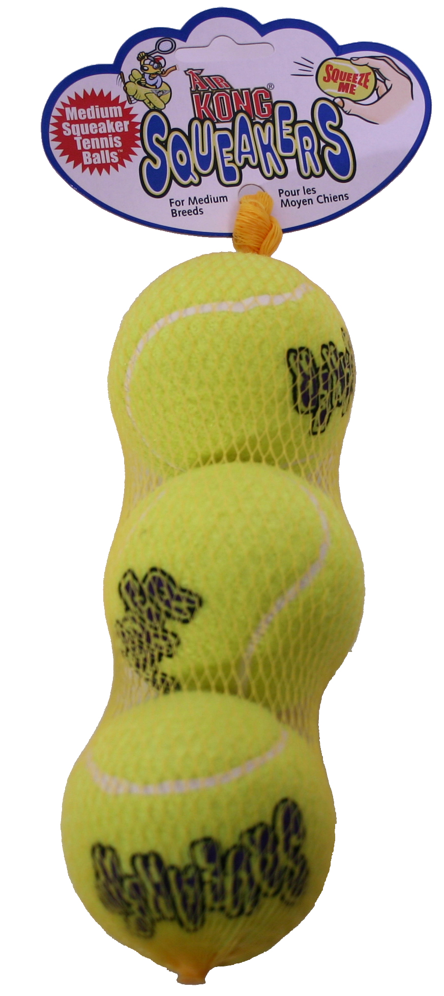 Hundleksak Kong Air Squeaker Tennisboll 3p