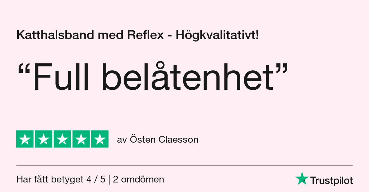 5 stjärnor för Katthalsband med reflex och resår