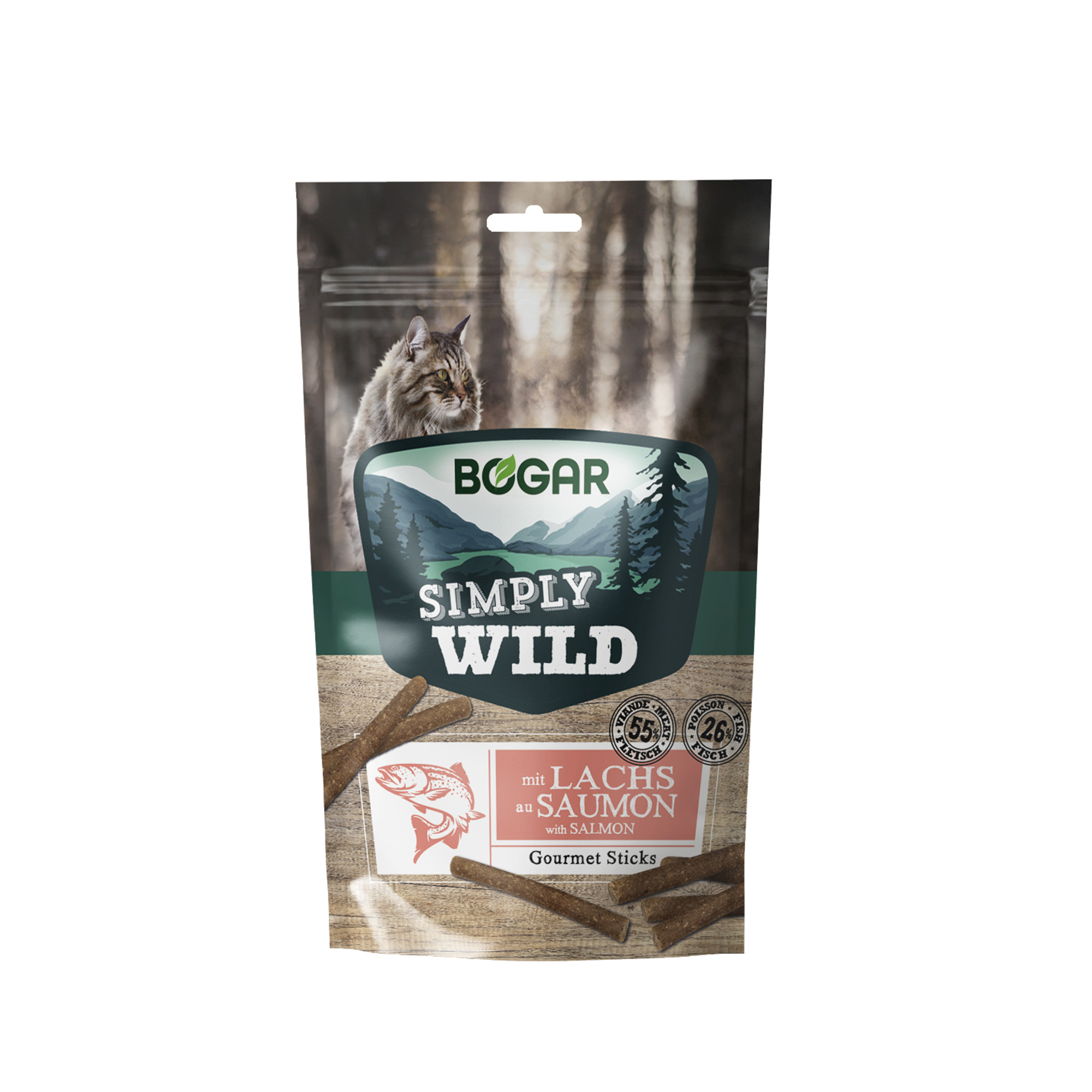 Simply Wild Sticks Salmon Katt Bogar
