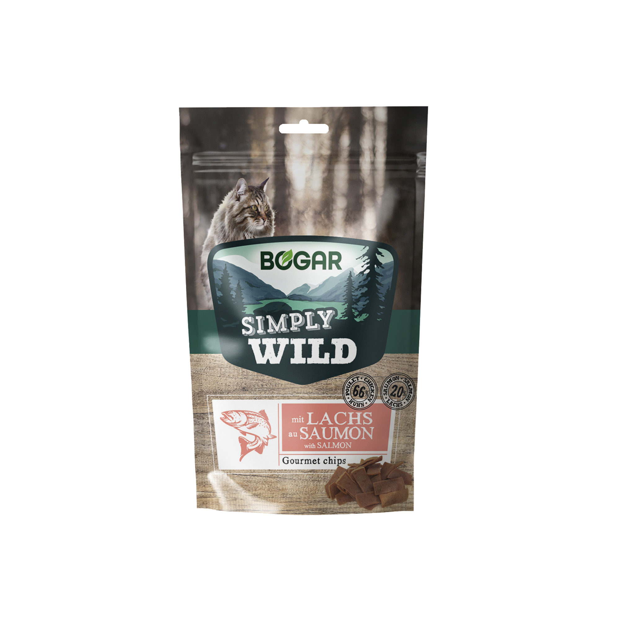 Simply Wild Meat Chips Salmon Katt Bogar