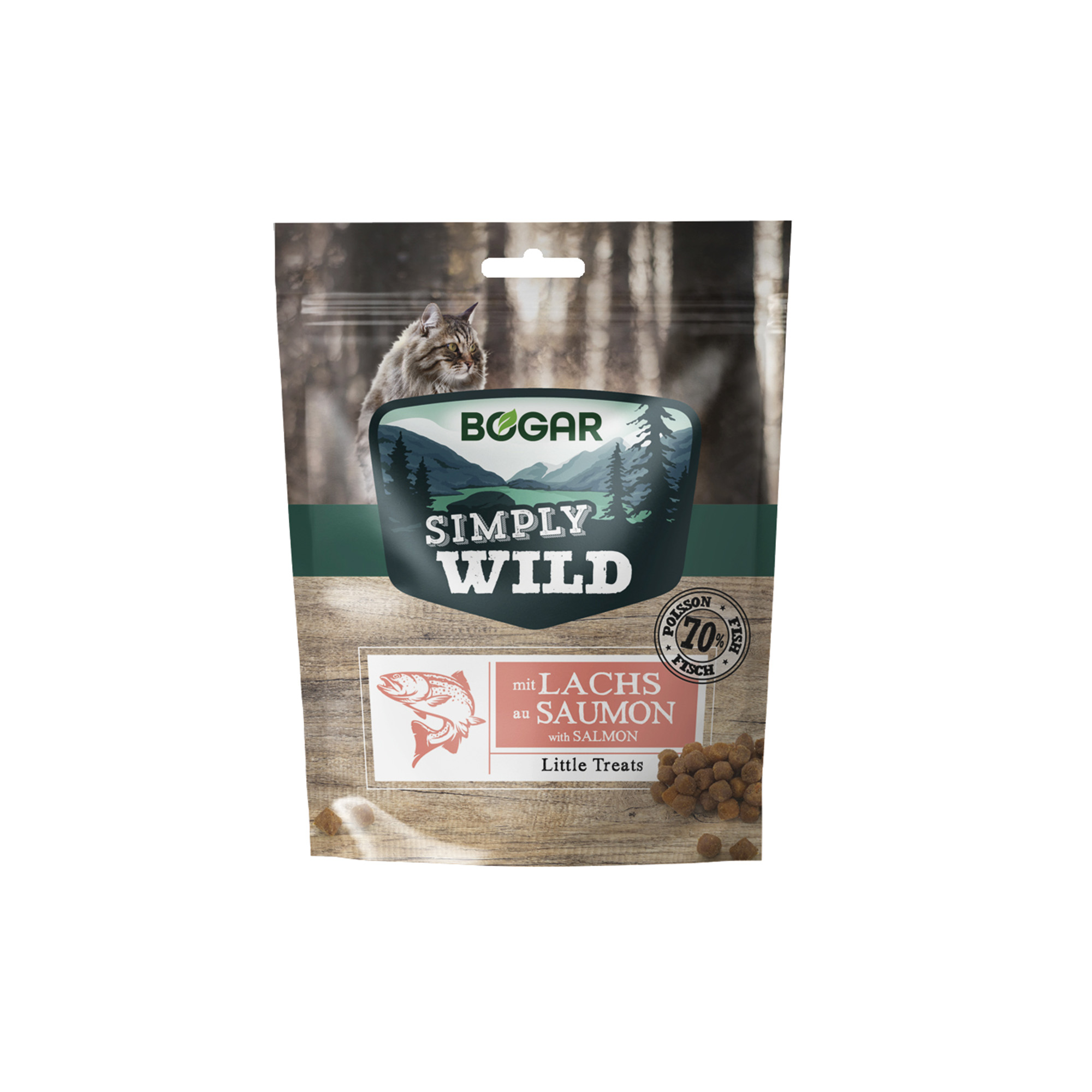 Simply Wild Little Treats Salmon Katt Bogar