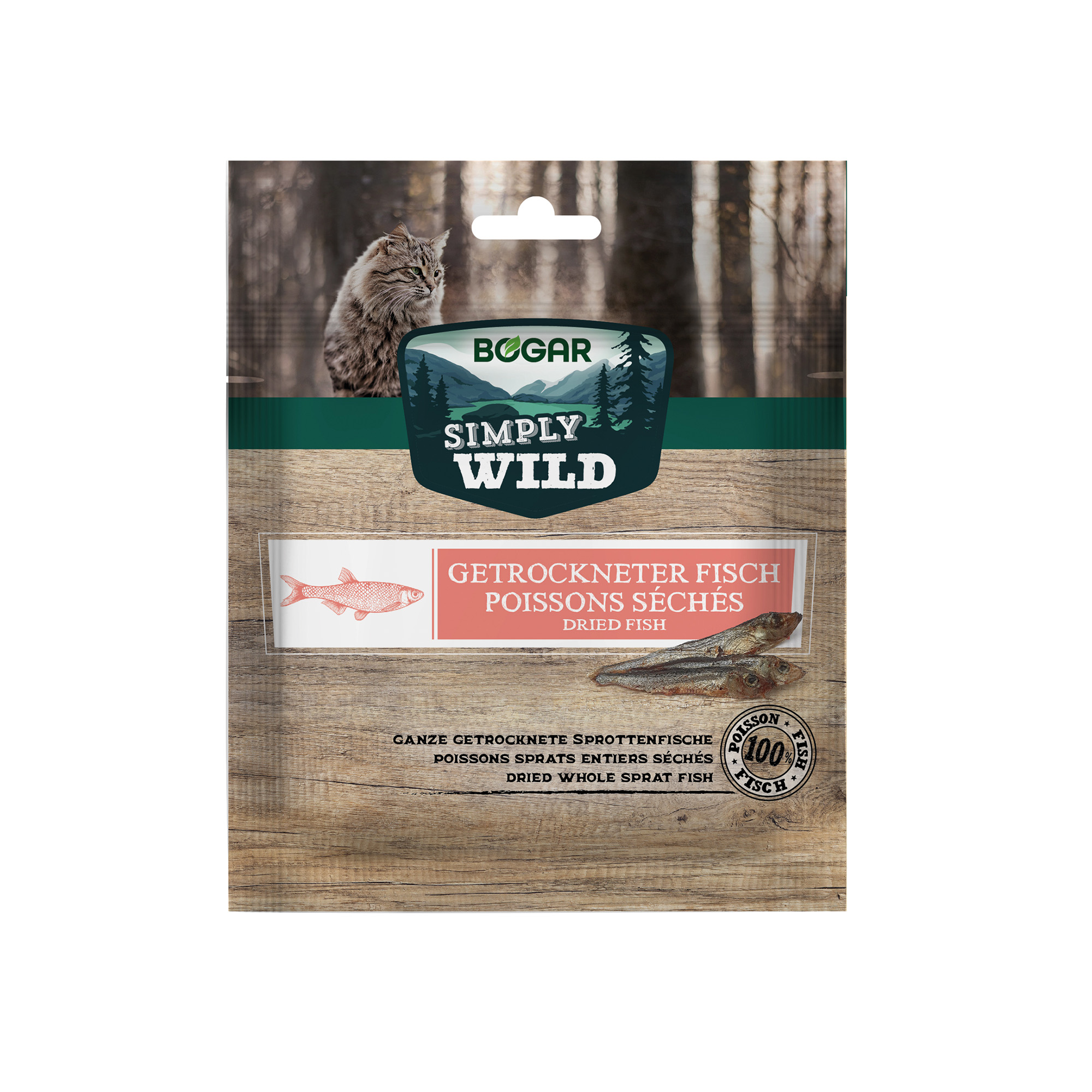 Simply Wild Dried Fish Katt Bogar