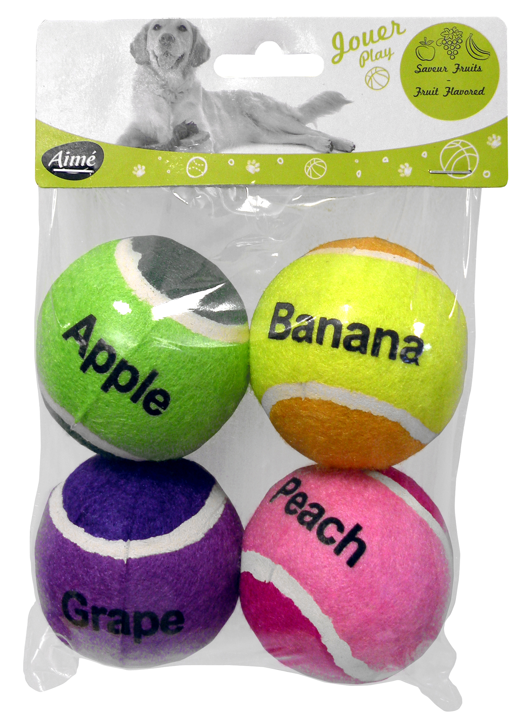 Hundleksak Tennisboll 4-p Aimé