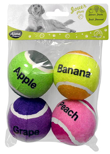 Hundleksak Tennisboll 4-p Aimé