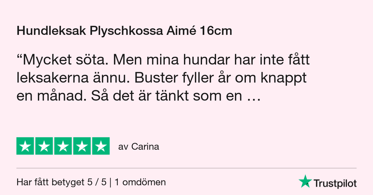 Hundleksak i plysch. Plyschkossa leksak till hund från Aime