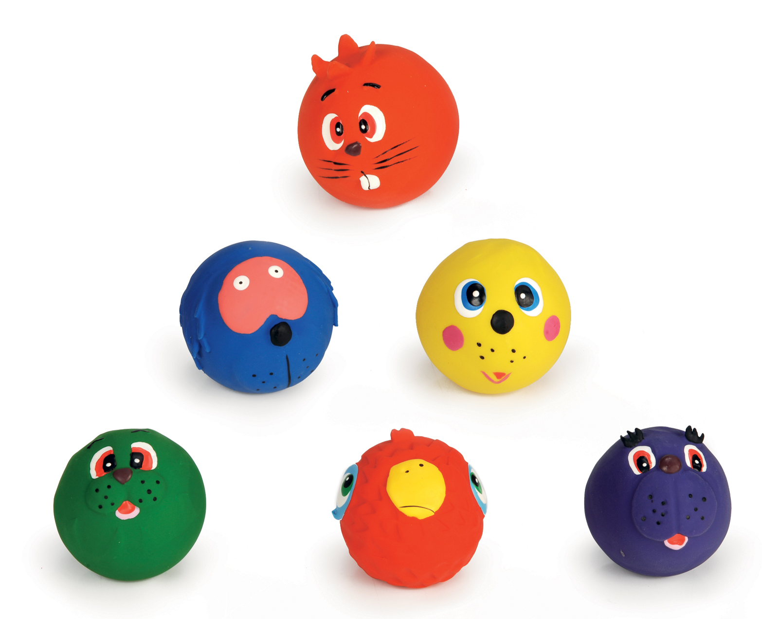 Latex boll med djuransikte Beeztees