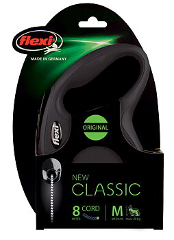 Flexi Classic S Lång Snöre svart 1-8
