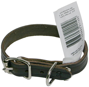 Halsband Läder Alac brun fettat