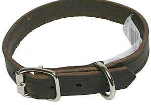 Halsband Läder brun fettat