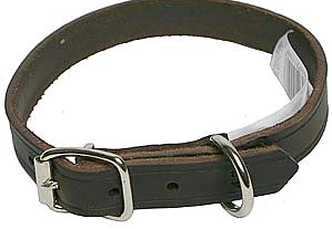Halsband Läder brun fettat