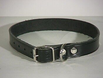 Halsband Läder Alac svart