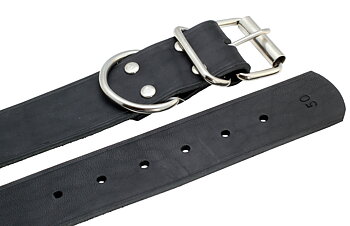 Halsband Läder Alac svart