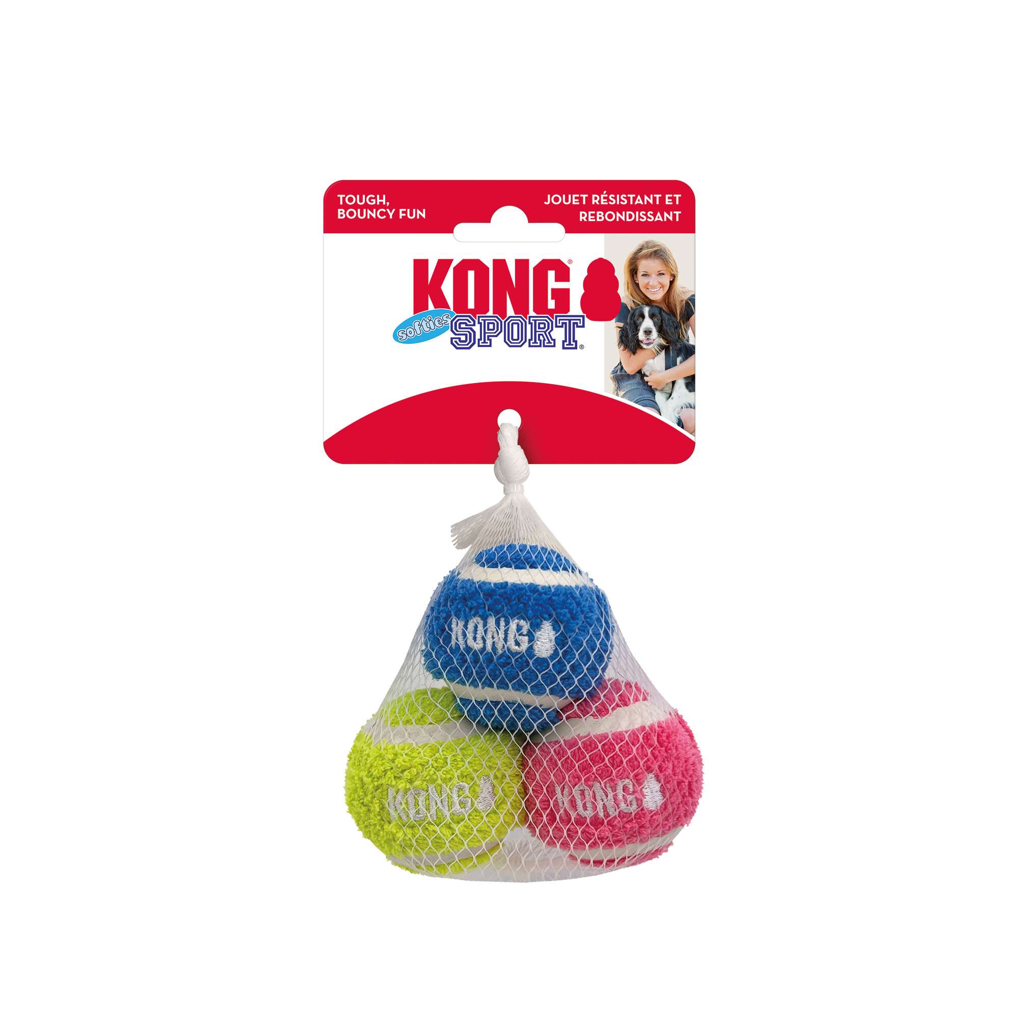 Hundleksak Sports Softies Balls 3-p Small Mixade KONG