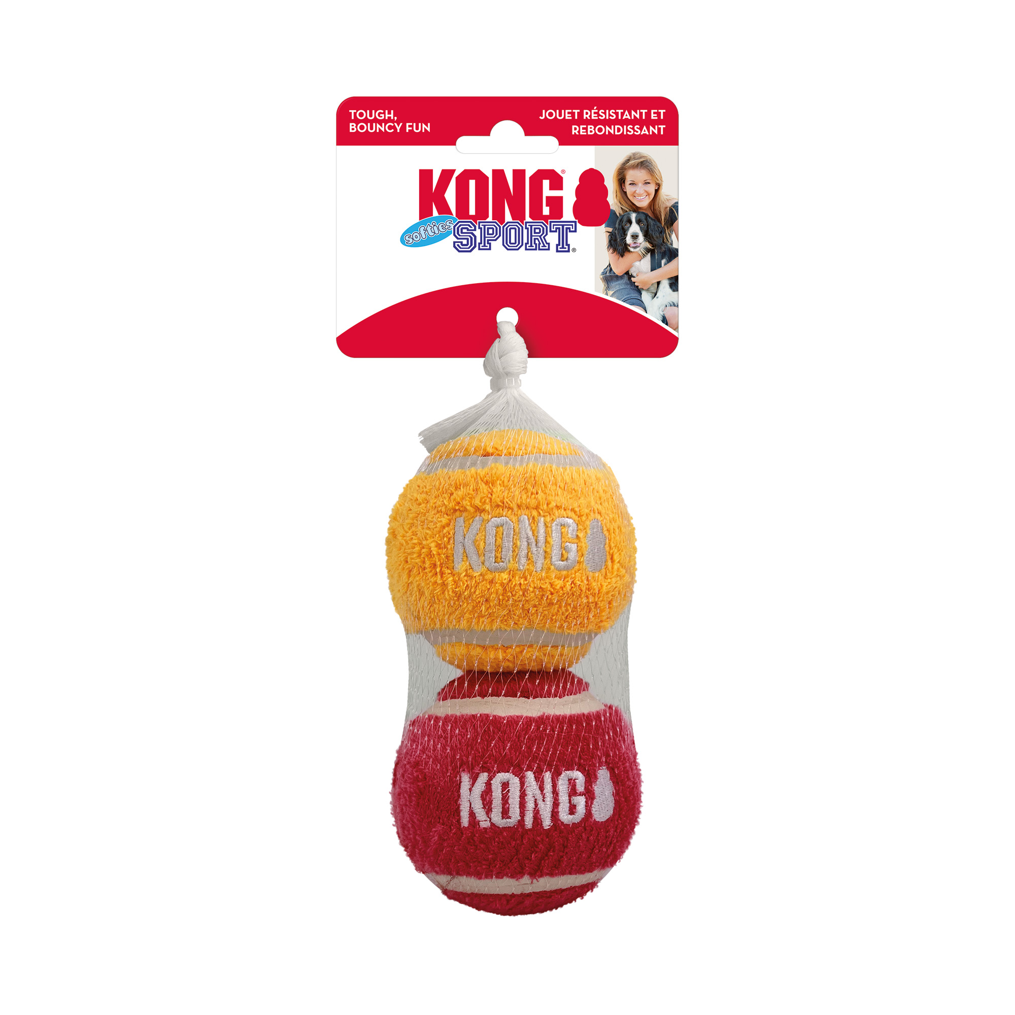 Hundleksak Sports Softies Balls 2-p Large Mixade KONG