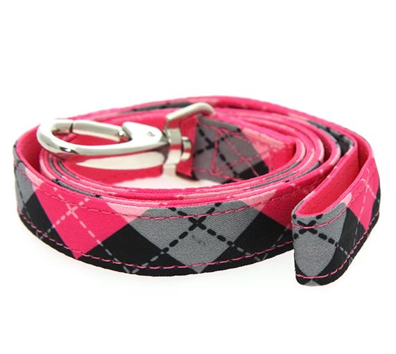 Hundhalsband och koppel i set Argyle - 6