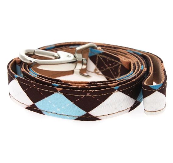 Hundhalsband och koppel i set Argyle - 3