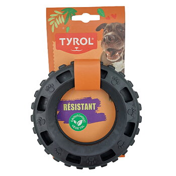 Hundleksak Cronos Däck Svart Naturgummi Tyrol