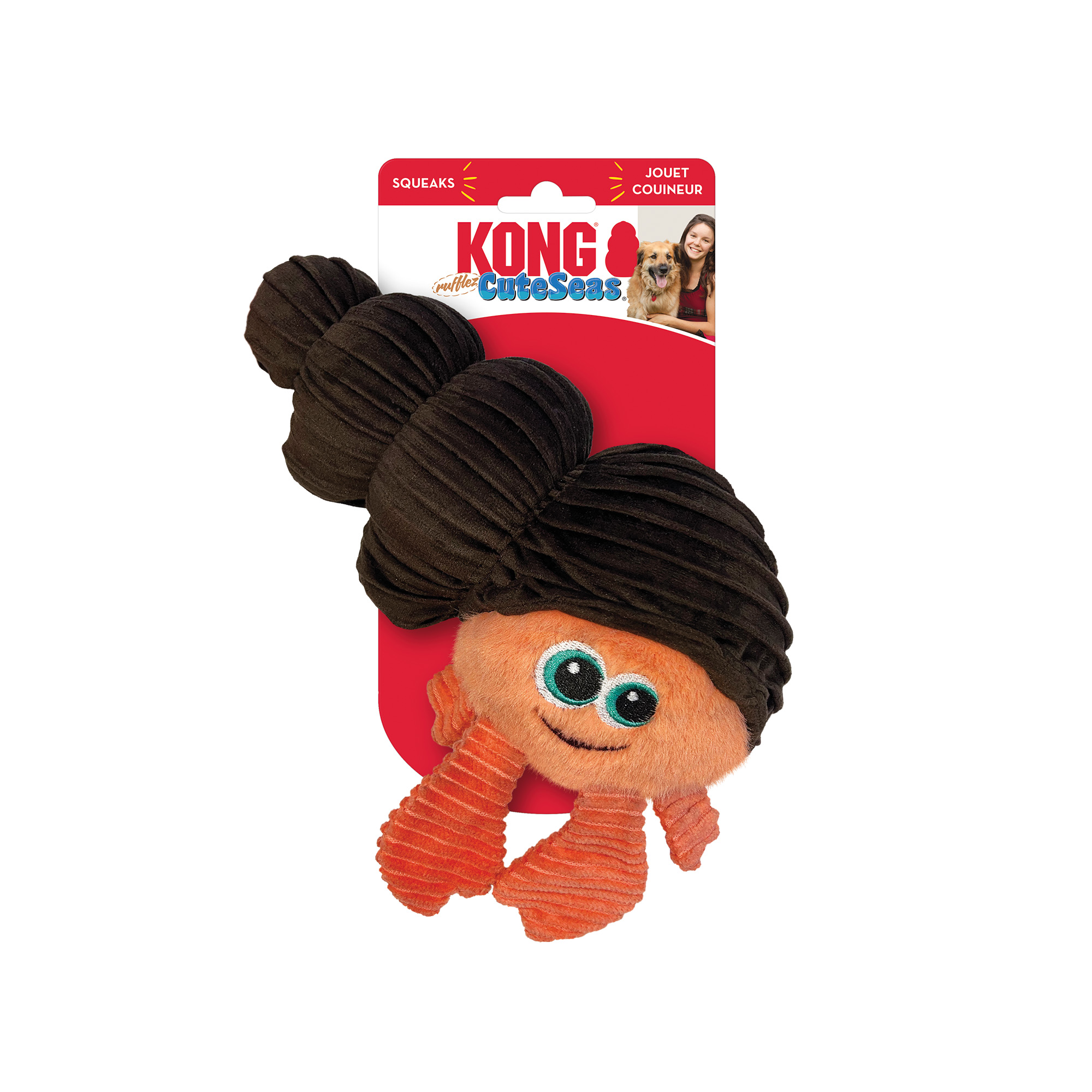 Hundleksak Cute Seas Rufflez Hermit Crab Sm/Md KONG