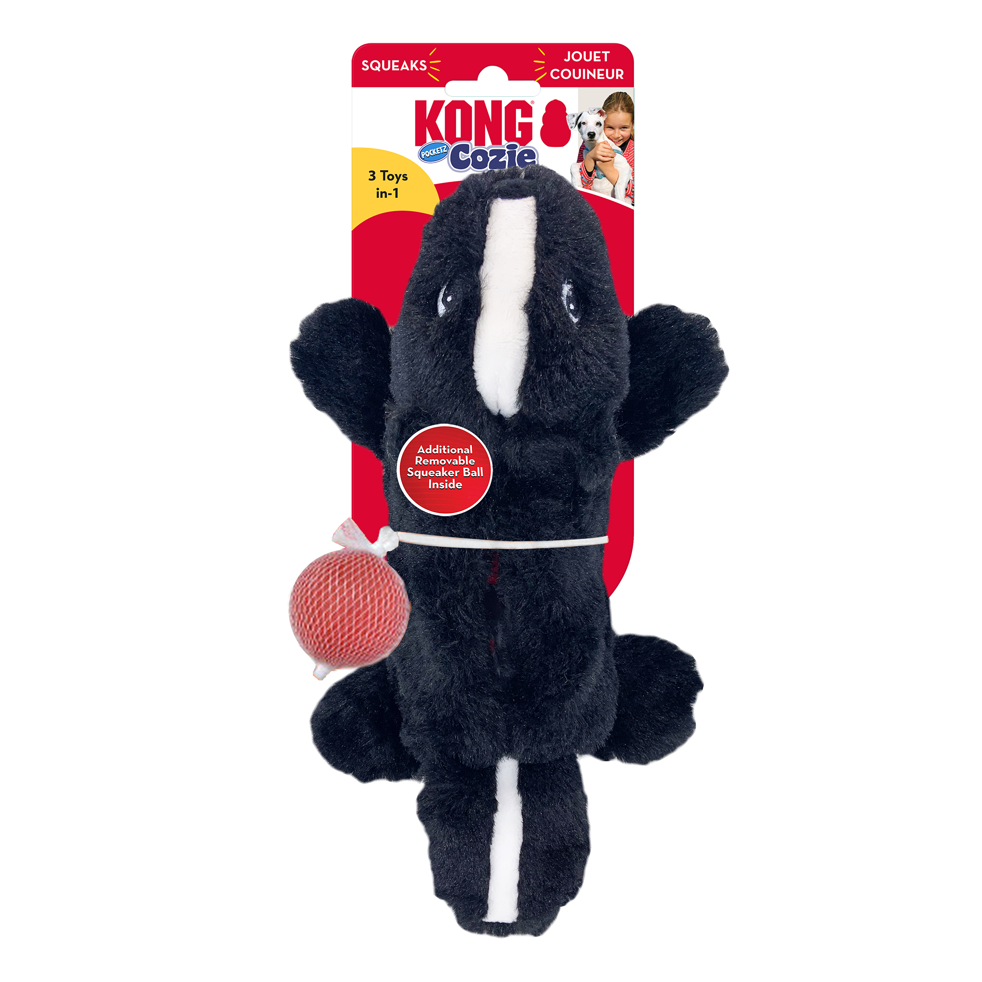 Hundleksak Cozie Pocketz Skunk Small KONG