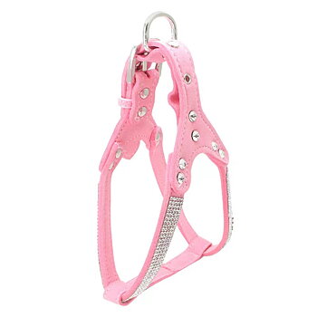 Hundsele Strass Ljus Rosa inkl. koppel strl S