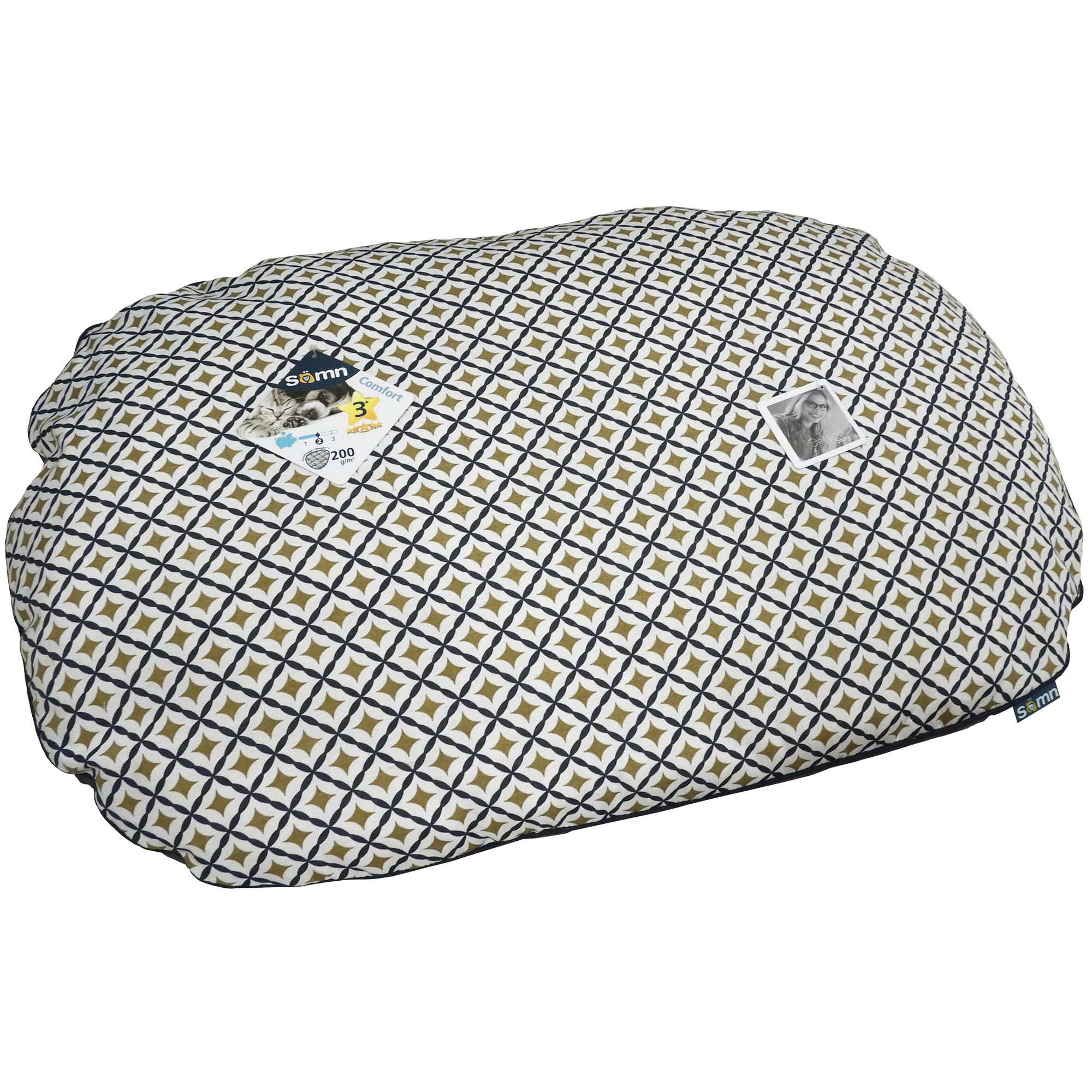 Ovalmadrass Tyg Quilted Sömn