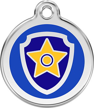 ID-bricka Paw Patrol Chase inkl. gravyr från Red Dingo