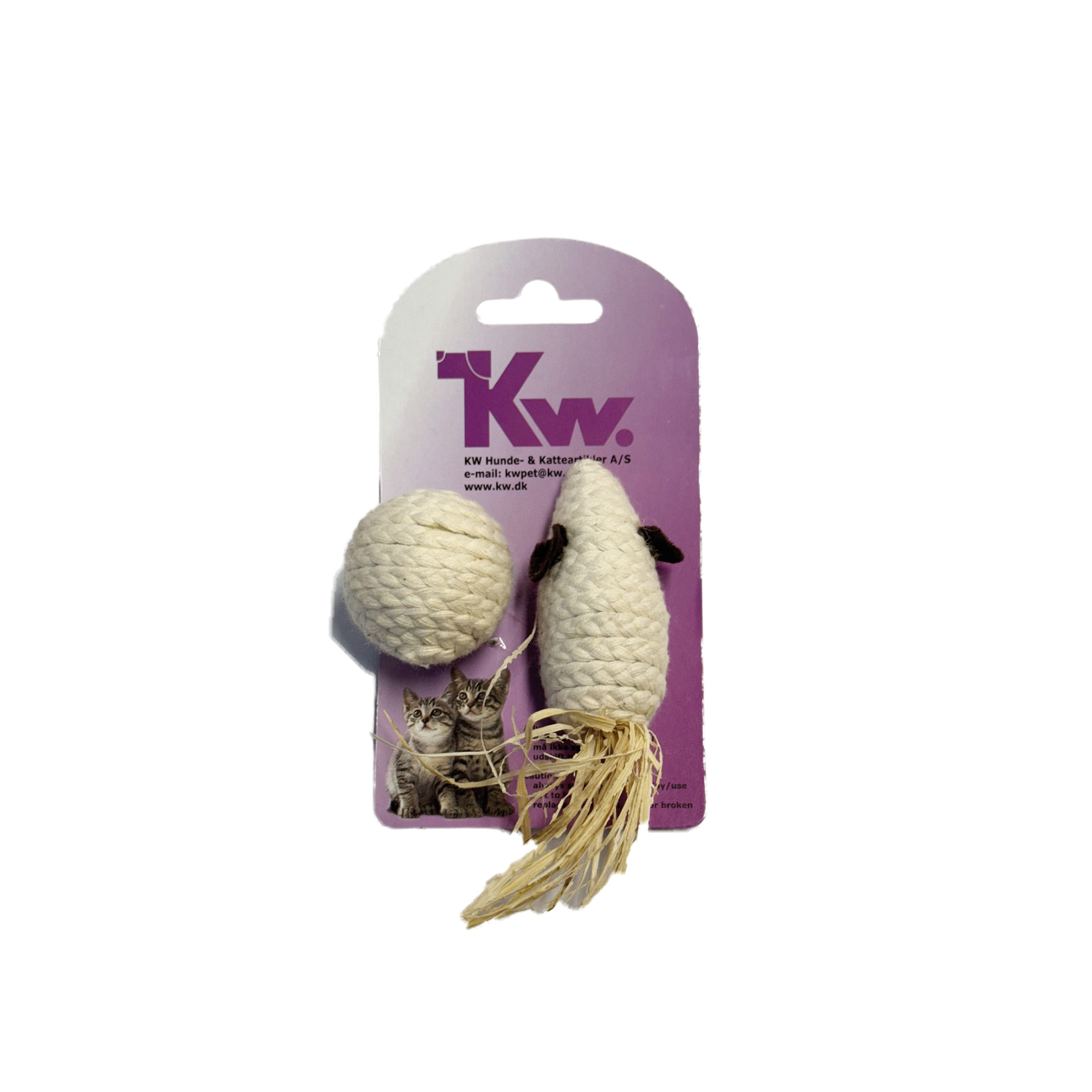 KW Kattleksak Boll + Mus av Garn