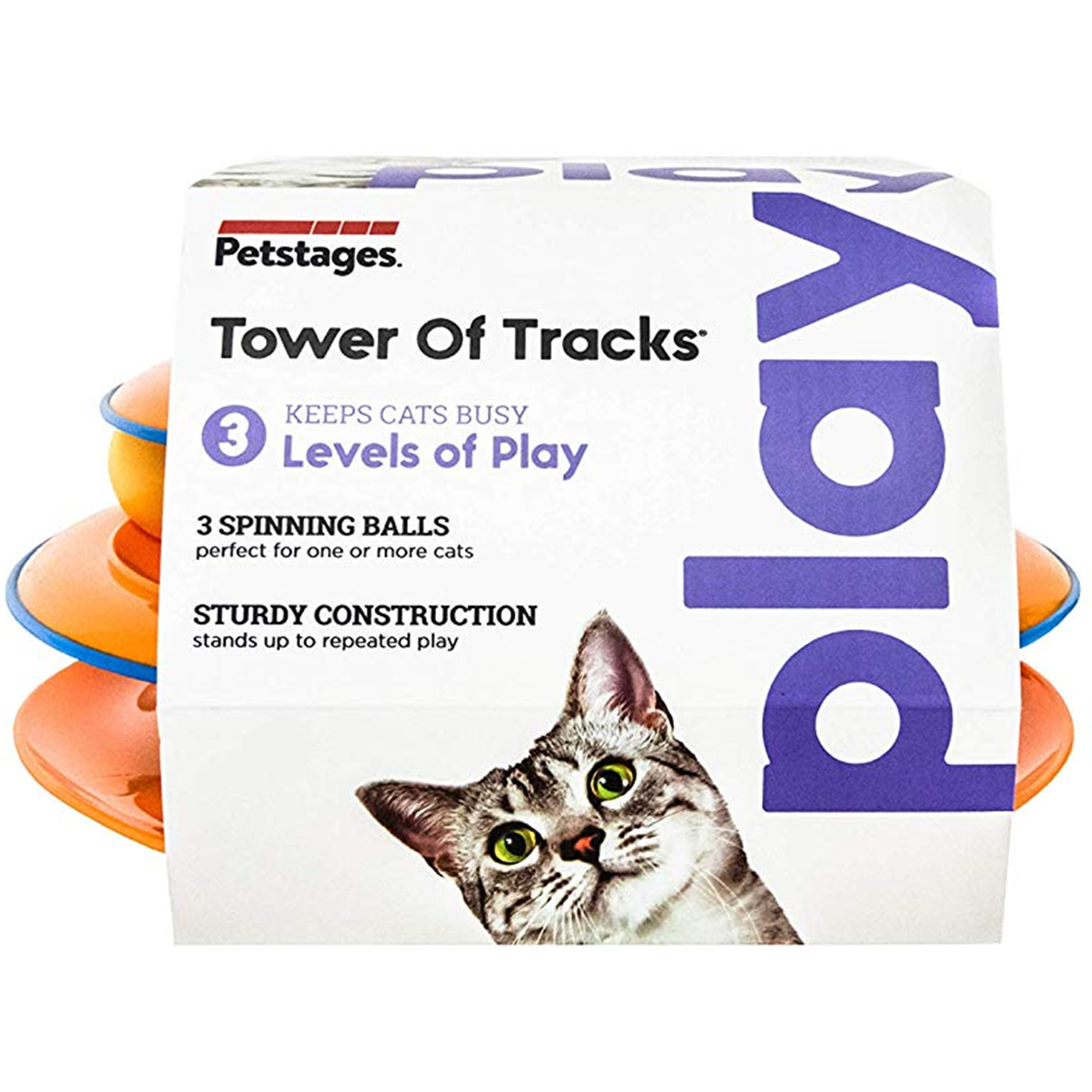 Kattleksak Petstages Tower of Tracks