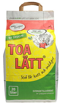 Toalätt kattströ papper