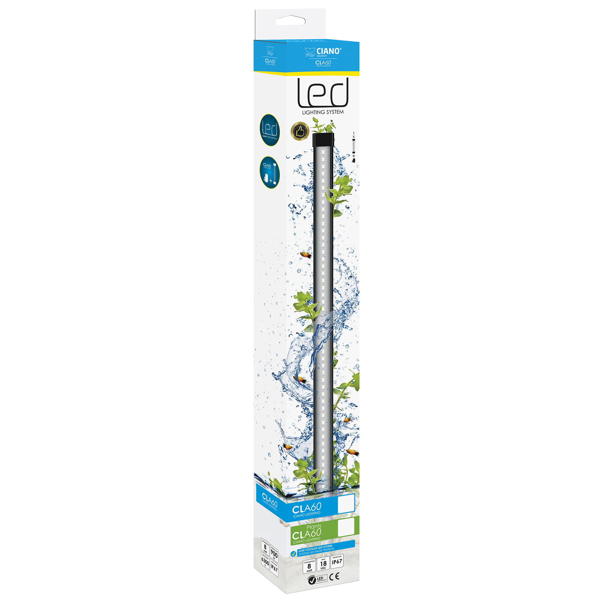 LED Plant CLA60 + Trafo Ciano