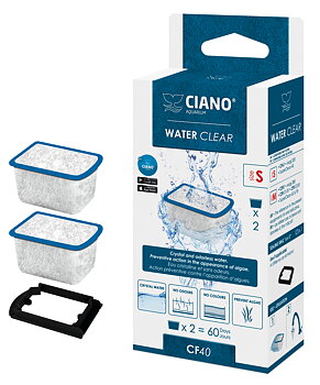 Water Clear Small Ciano 2-pack