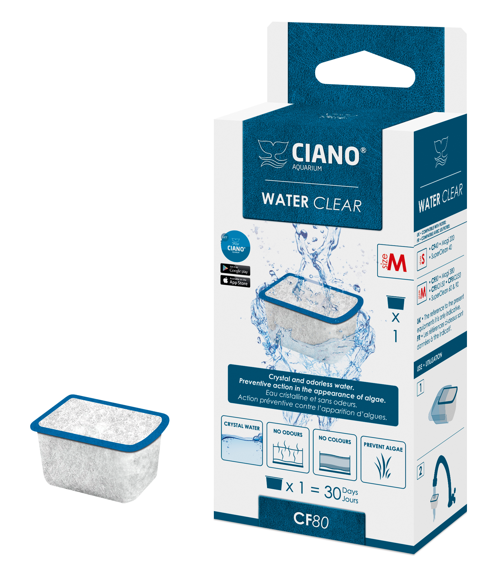 Water Clear Medium Ciano