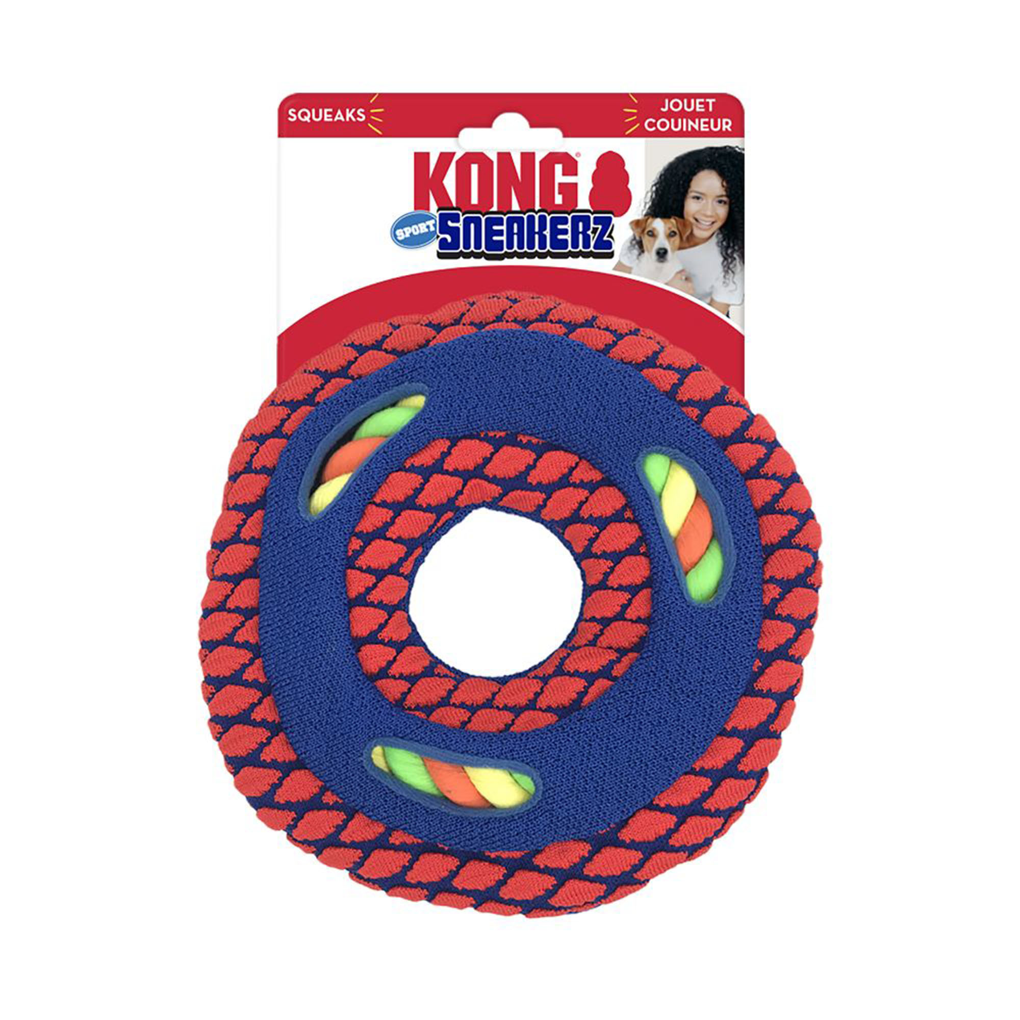 Hundleksak Sneakerz Sport Disc w/rope KONG