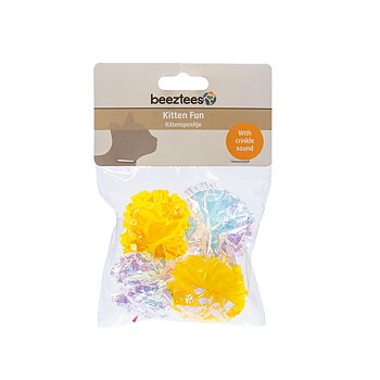 Kattleksak Prasselbollar 4-p Beeztees