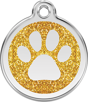 ID-bricka Tass Glitter inkl. gravyr från Red Dingo