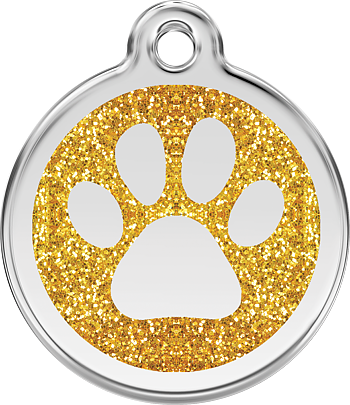ID-bricka Tass Glitter inkl. gravyr från Red Dingo