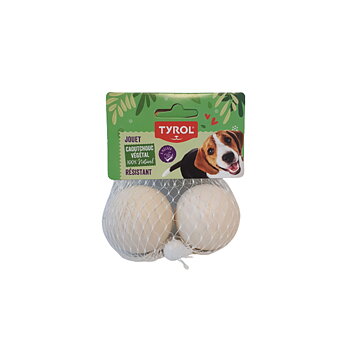 Hundleksak Boll Naturgummi 2-packTyrol