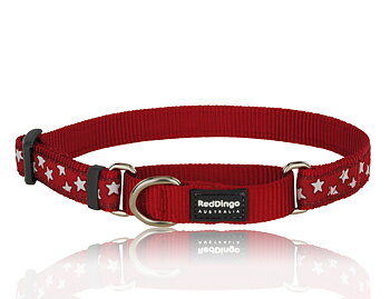 Hundhalsband Halvstryp Rött Stars från Red Dingo