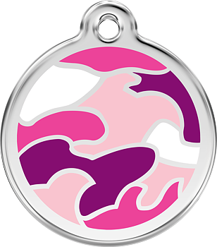 ID-bricka Kamouflage Rosa ink. gravyr från Red Dingo