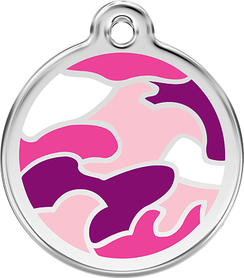 ID-bricka Kamouflage Rosa ink. gravyr från Red Dingo