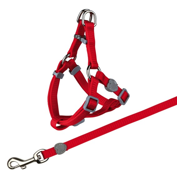 Kattsele med koppel premium nylon ställbar 26-37 cm  - 4