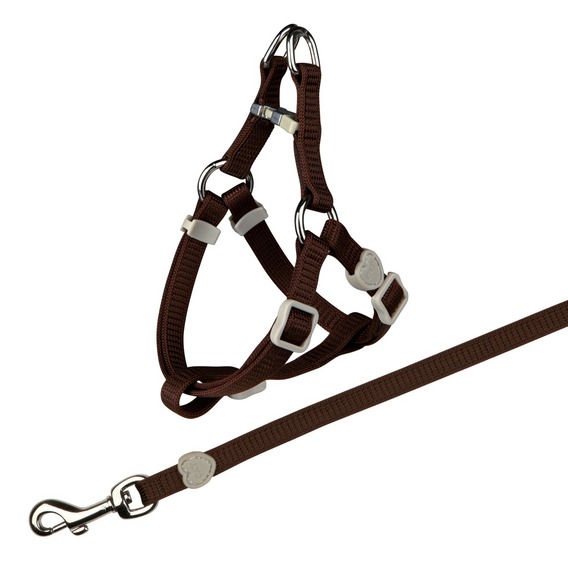 Kattsele med koppel premium nylon ställbar 26-37 cm  - 3