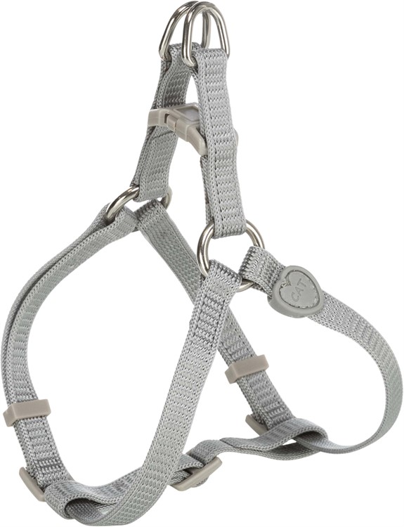Kattsele med koppel premium nylon ställbar 26-37 cm  - 5