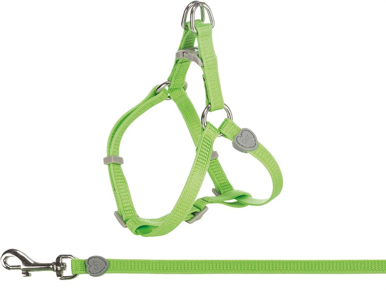 Kattsele med koppel premium nylon ställbar 26-37 cm  - 7