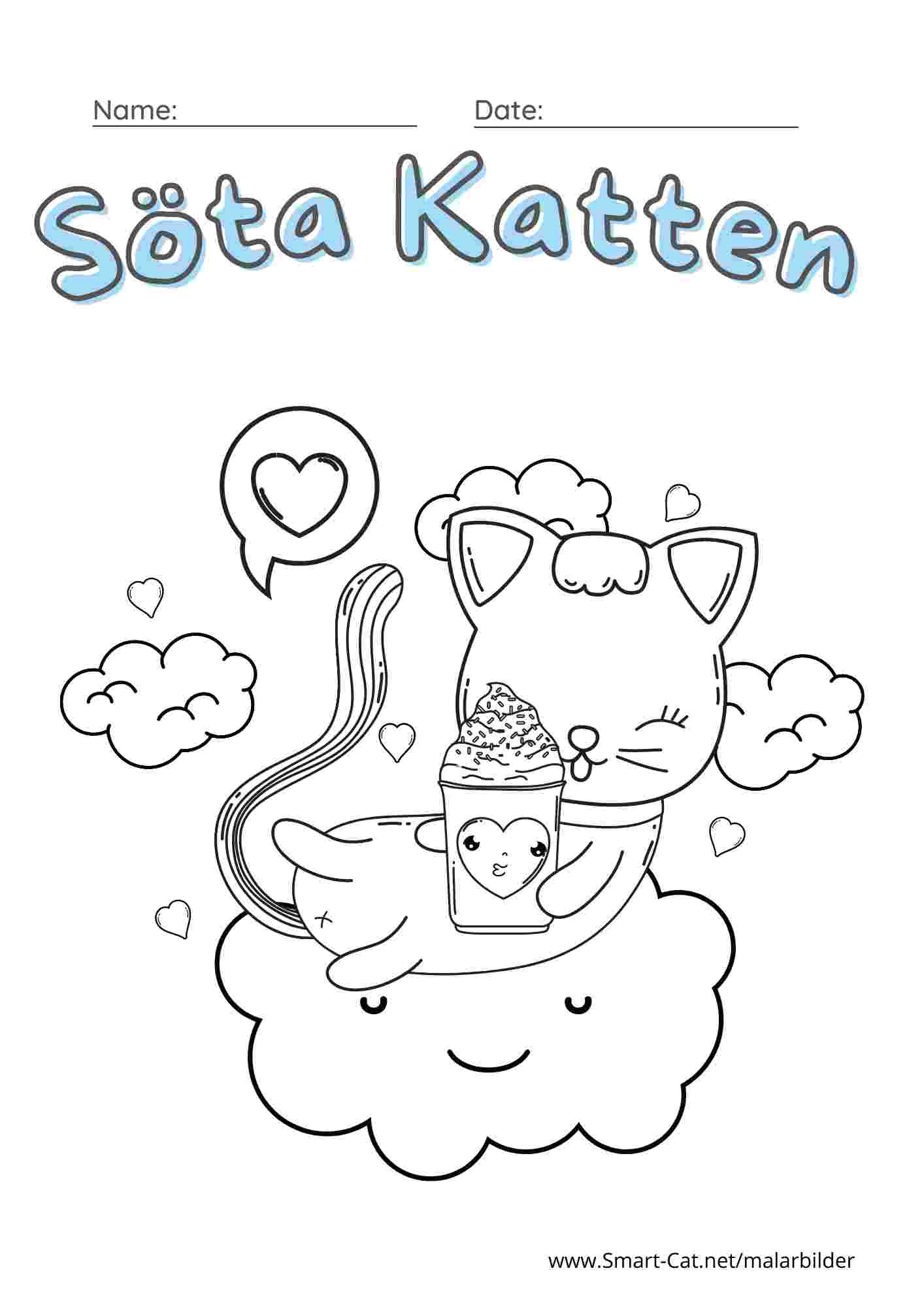 Målarbild katt