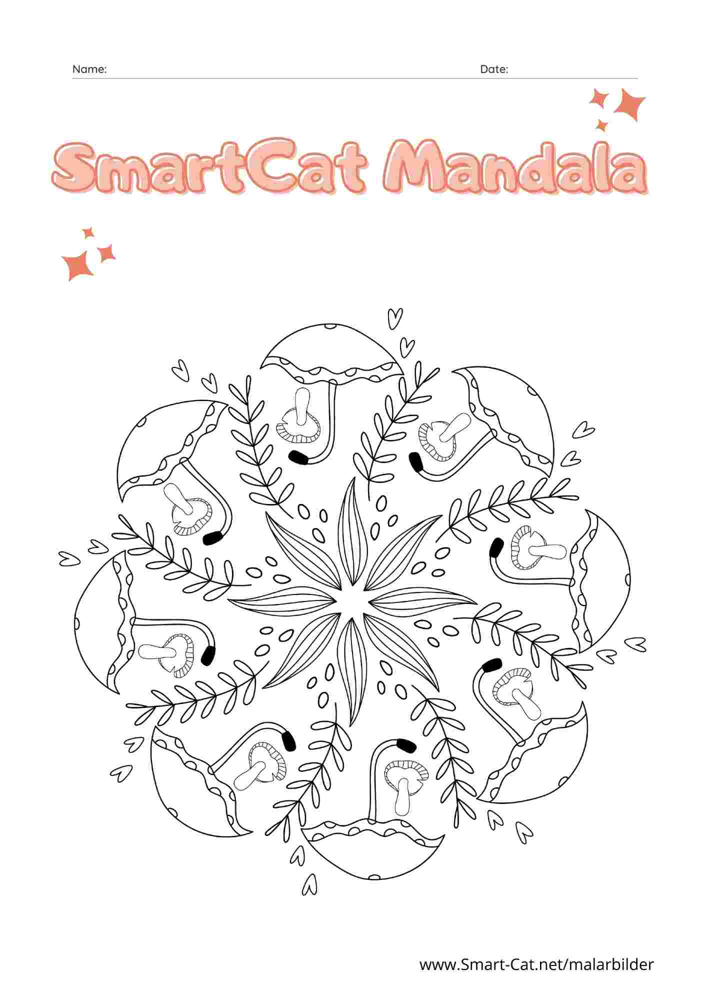 Måloarbild Mandala Paraply