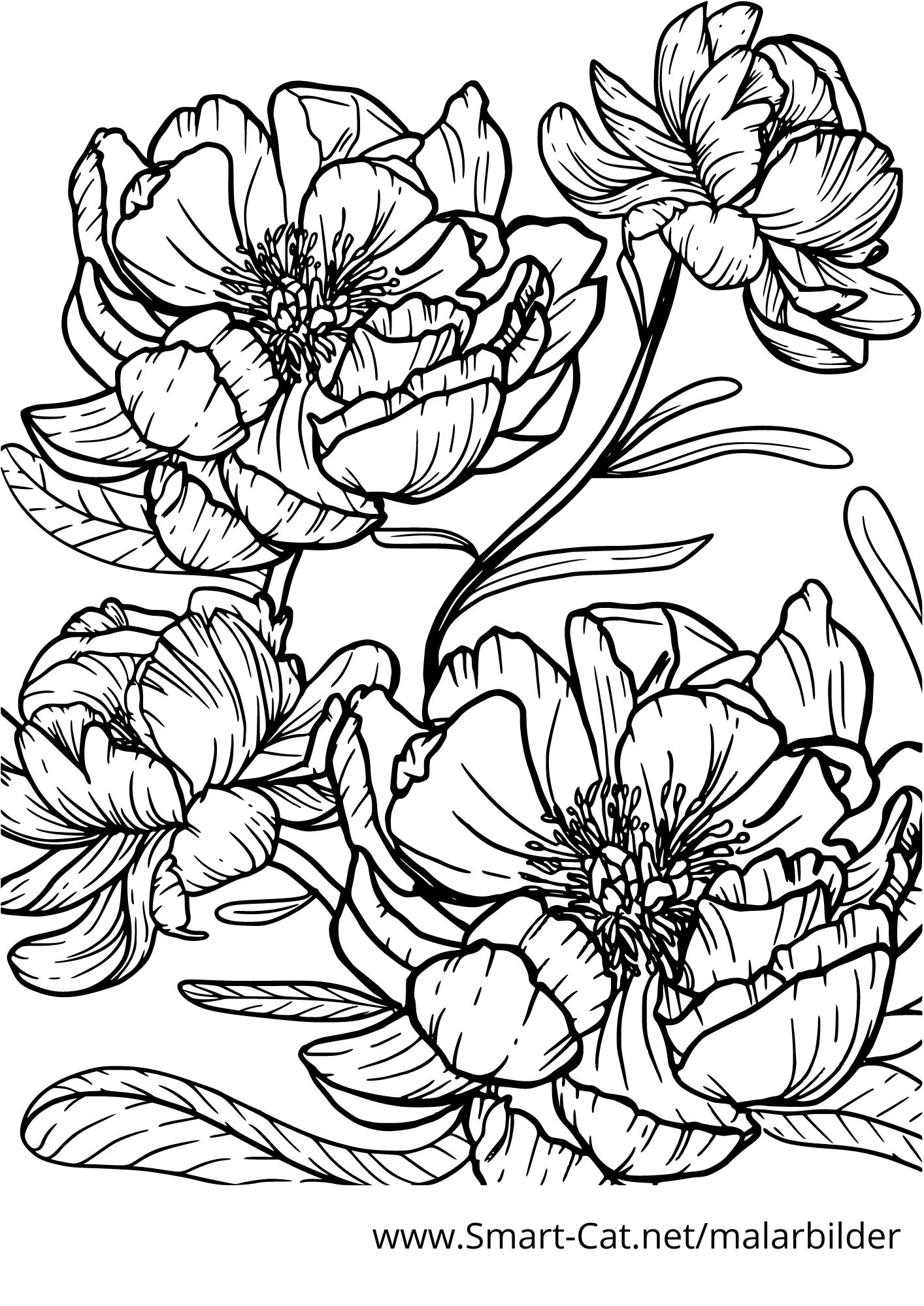 Målarbild blommor
