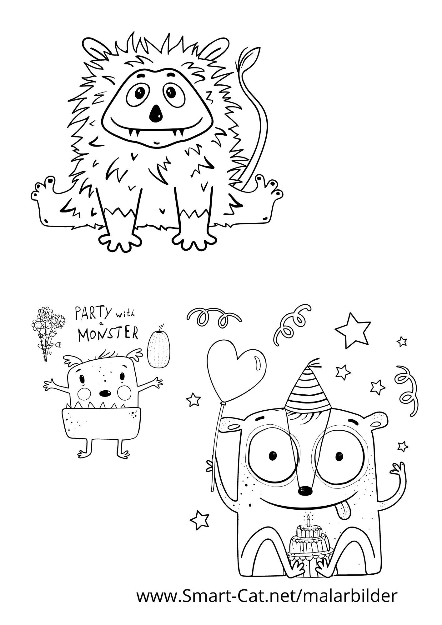 målarbild monster party monster